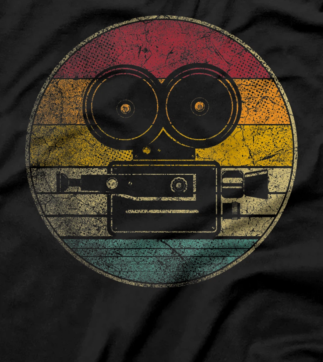Movies Camera Motion Pictures Cinephile Vintage Retro T-Shirt
