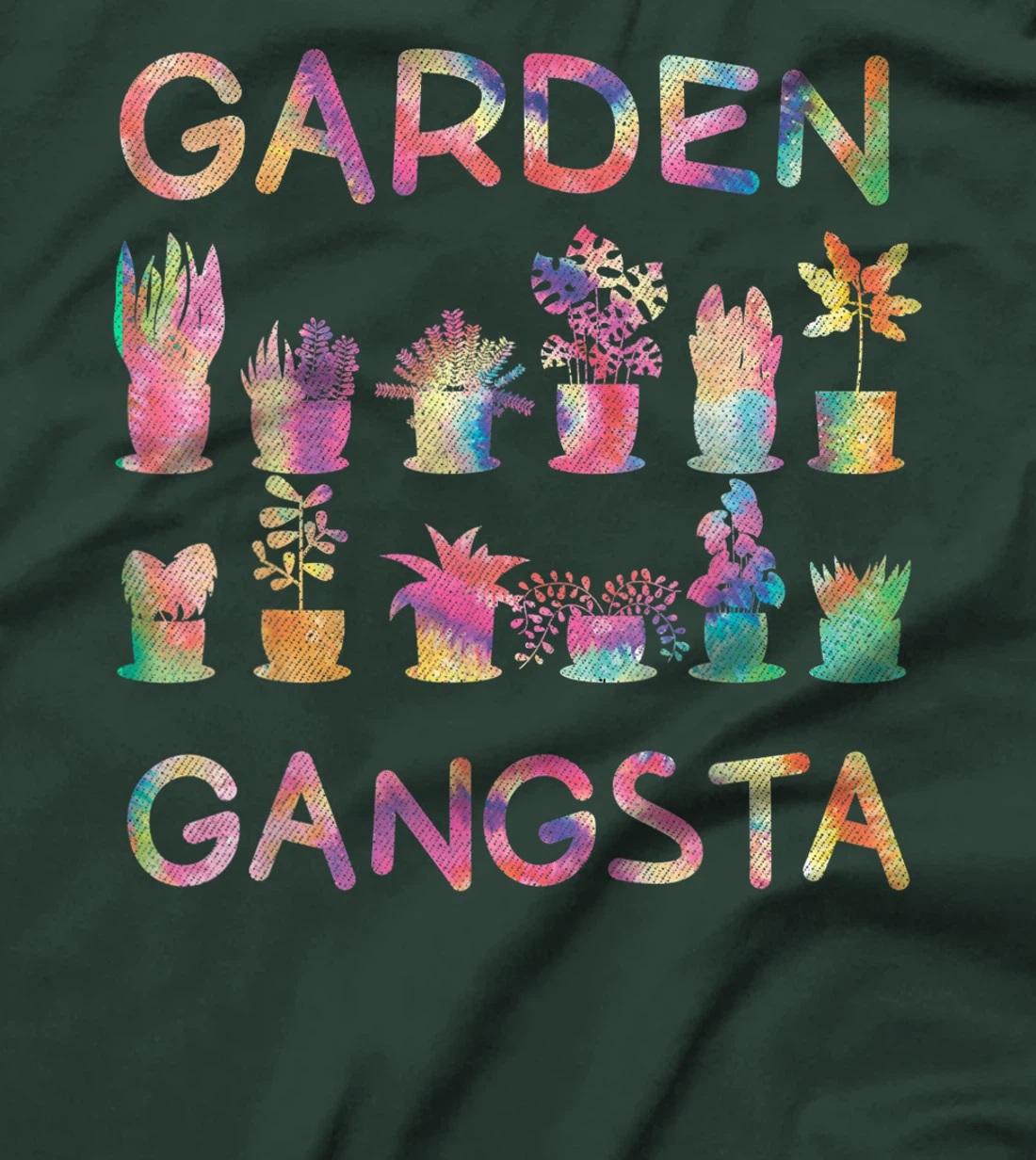 Garden Gangsta Tie Dye Gardening Planting Hobby Gift Tee T-Shirt