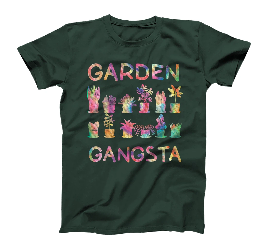 Garden Gangsta Tie Dye Gardening Planting Hobby Gift Tee T-Shirt