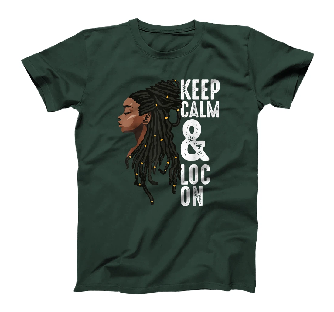 Funny Black Melanin Dreadlocks Gift Cute Afro Loc Girl Women T-Shirt