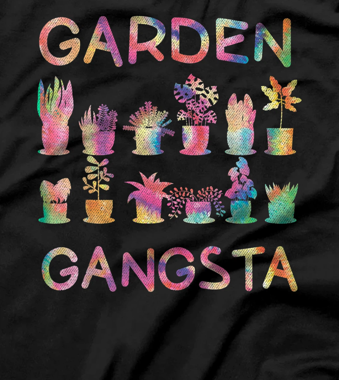 Garden Gangsta Tie Dye Gardening Planting Hobby Gift Tee T-Shirt