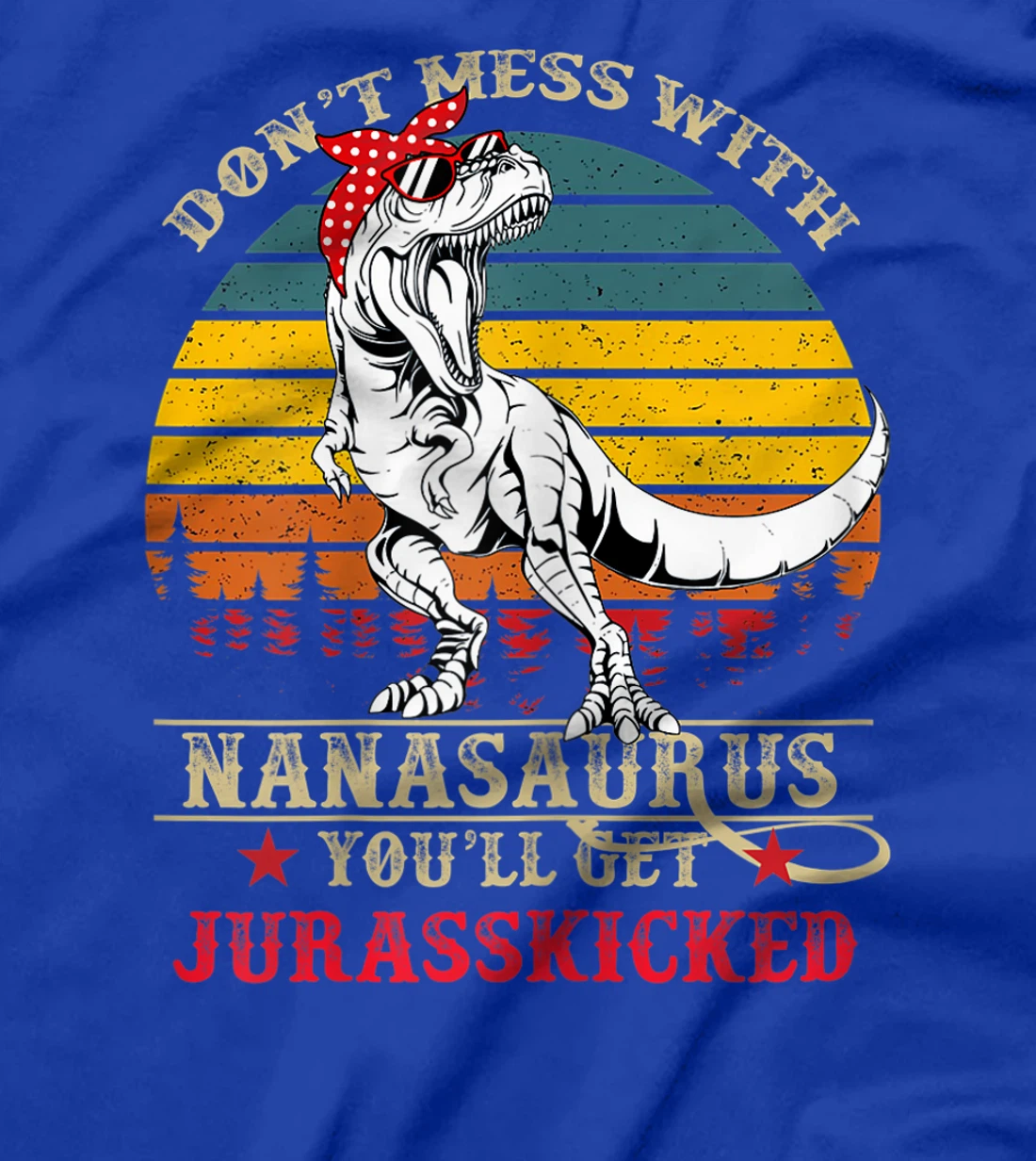 Womens Don't Mess With Nanasaurus You'll Get Jurasskicked-Grandma T-Shirt