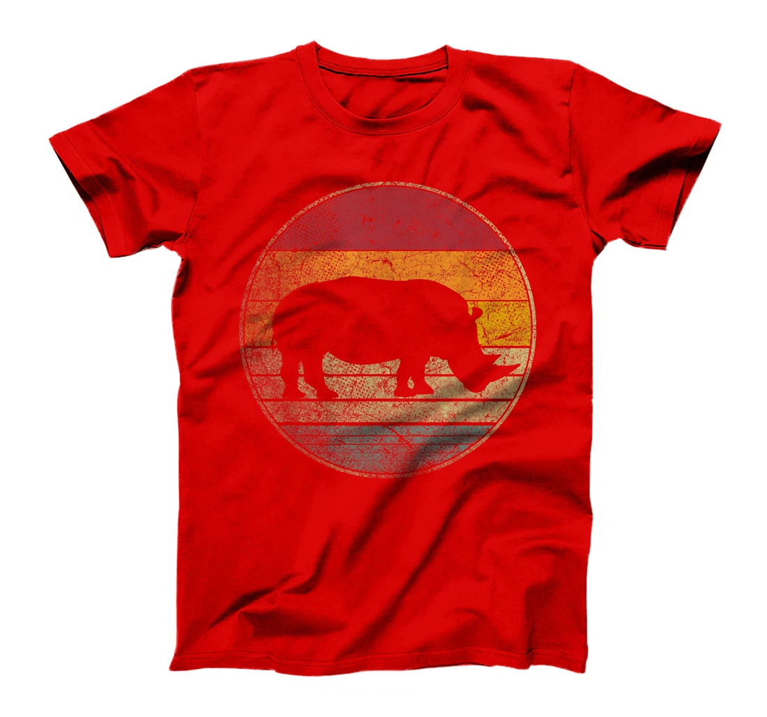 Rhino Rhinoceros Vintage Distressed Retro Style 70s 80s T-Shirt