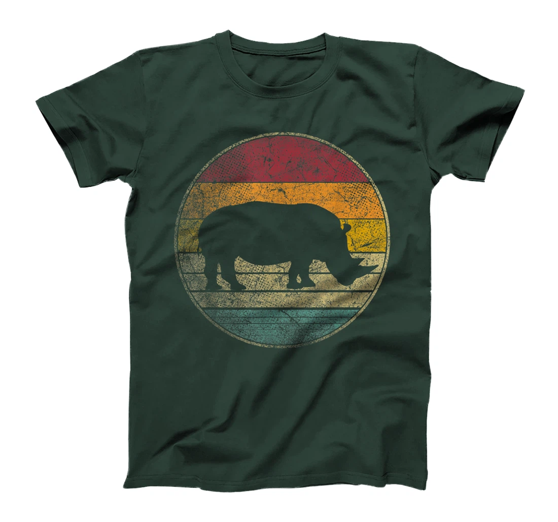 Rhino Rhinoceros Vintage Distressed Retro Style 70s 80s T-Shirt