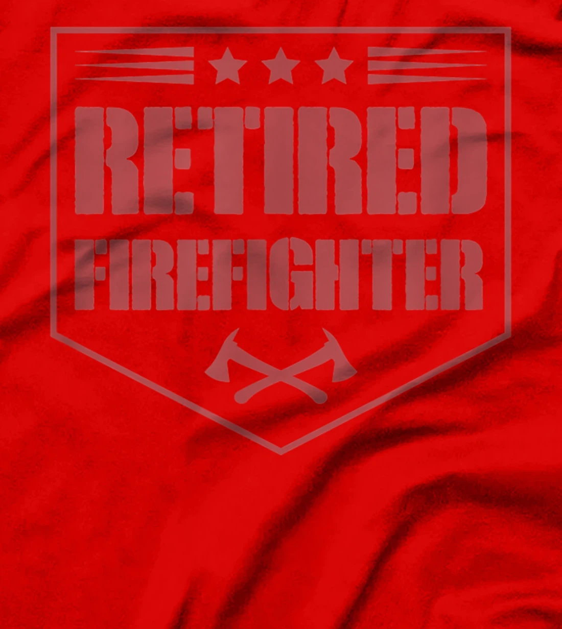 Retired Firefighter Funny Cool Axe Symbol Emblem America T-Shirt