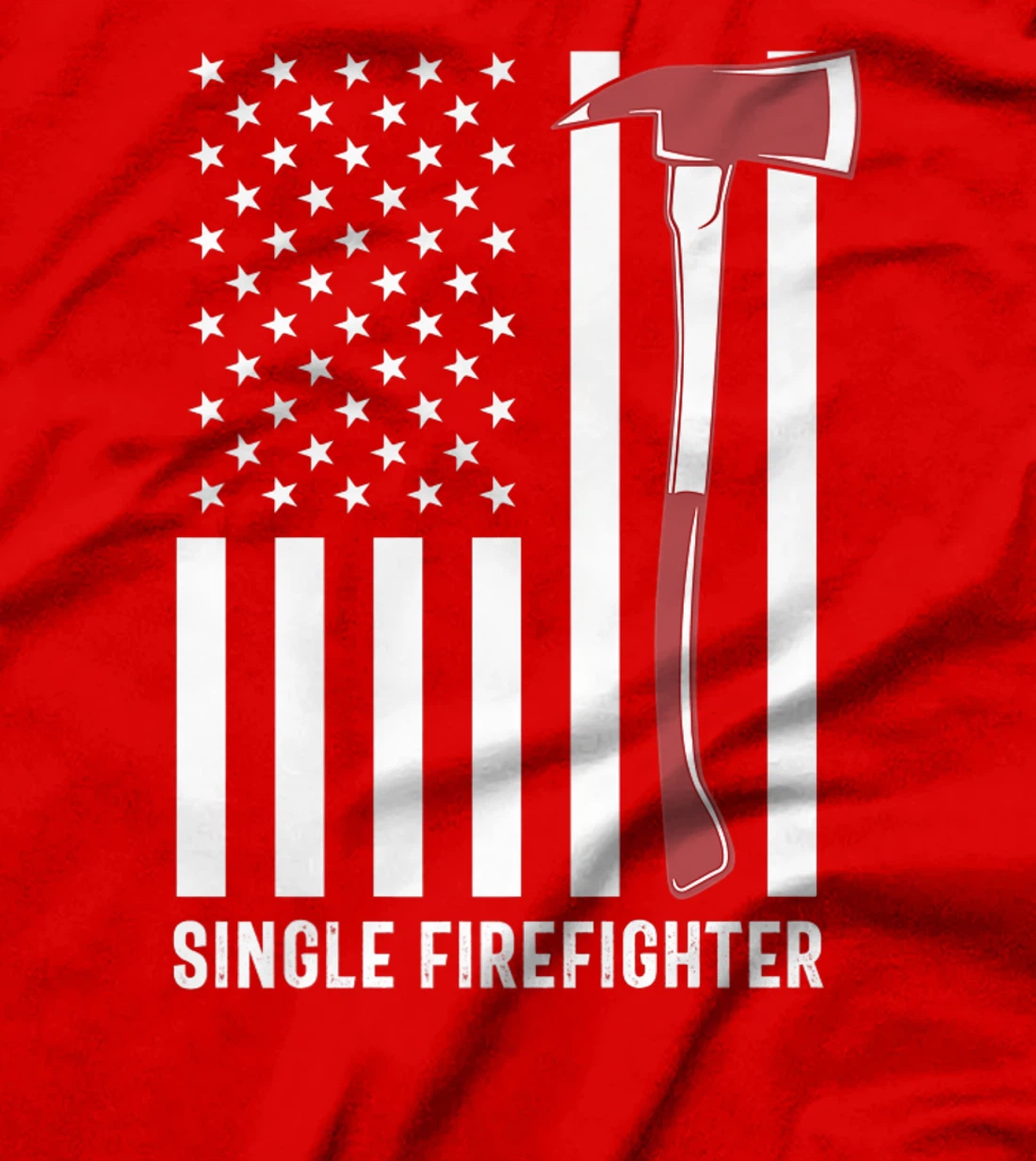 Single Firefighter Red Line Stripe Flag America USA Patriot Premium T-Shirt