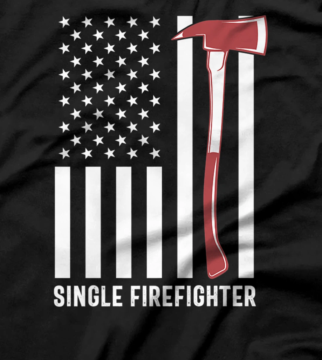 Single Firefighter Red Line Stripe Flag America USA Patriot Premium T-Shirt