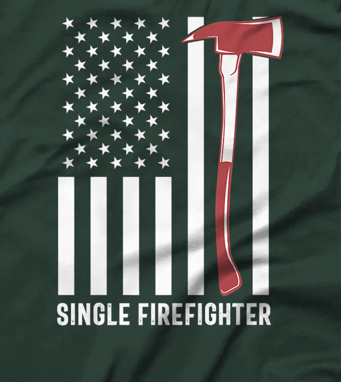 Single Firefighter Red Line Stripe Flag America USA Patriot Premium T-Shirt