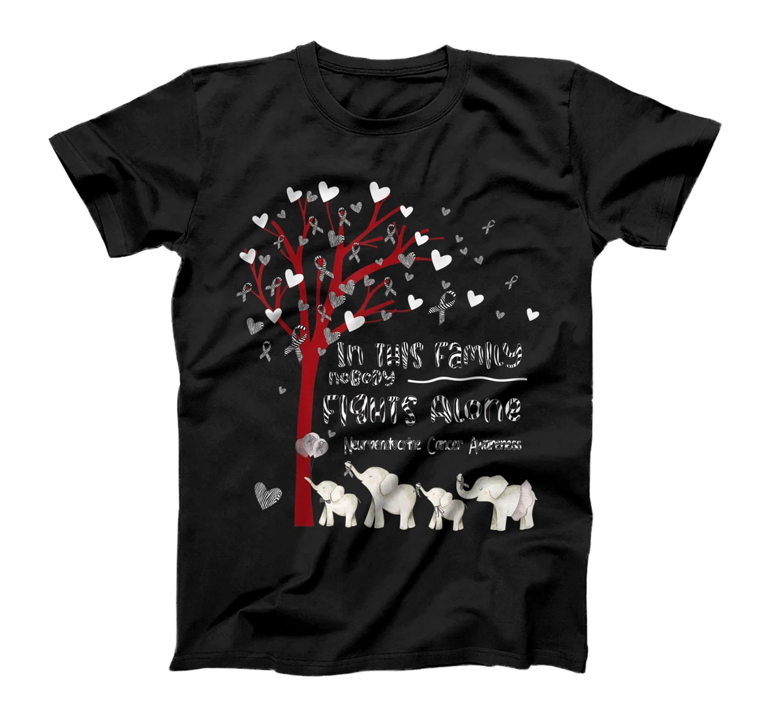 In This Family Nobody Fights Alone Neuroendocrine Cancer T-Shirt