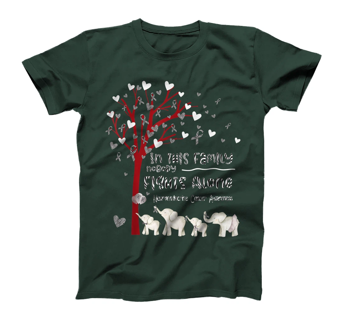 In This Family Nobody Fights Alone Neuroendocrine Cancer T-Shirt
