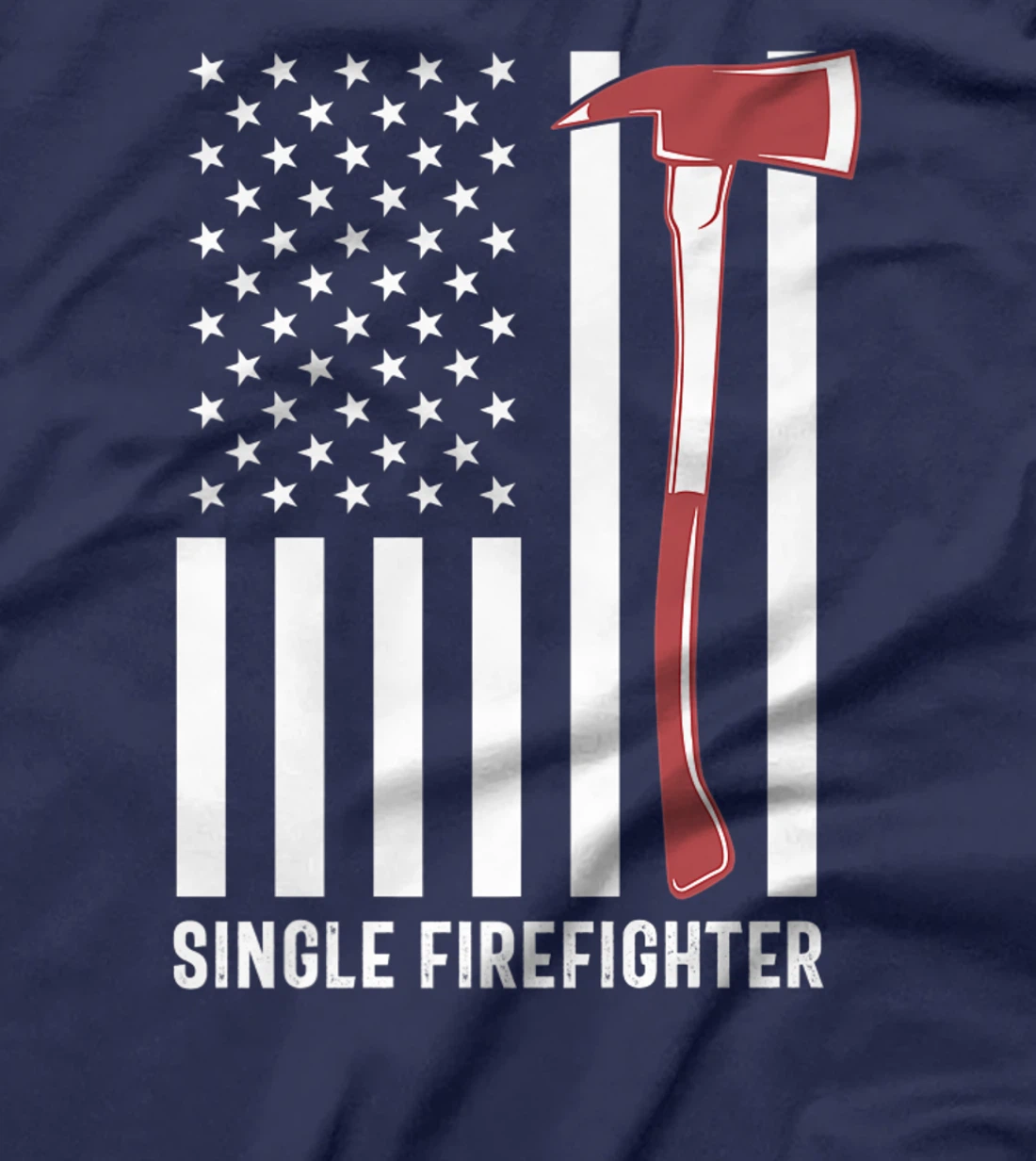 Single Firefighter Red Line Stripe Flag America USA Patriot Premium T-Shirt