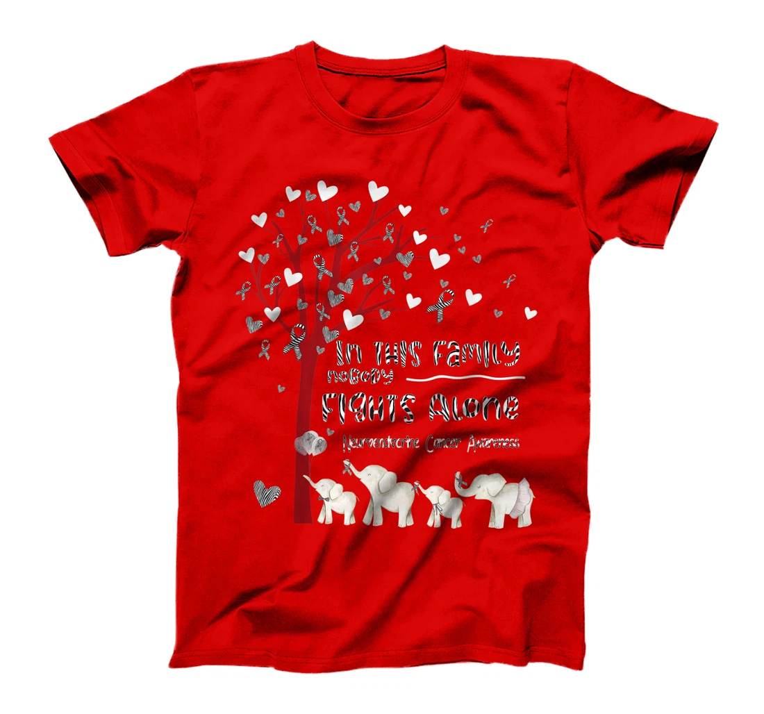 In This Family Nobody Fights Alone Neuroendocrine Cancer T-Shirt