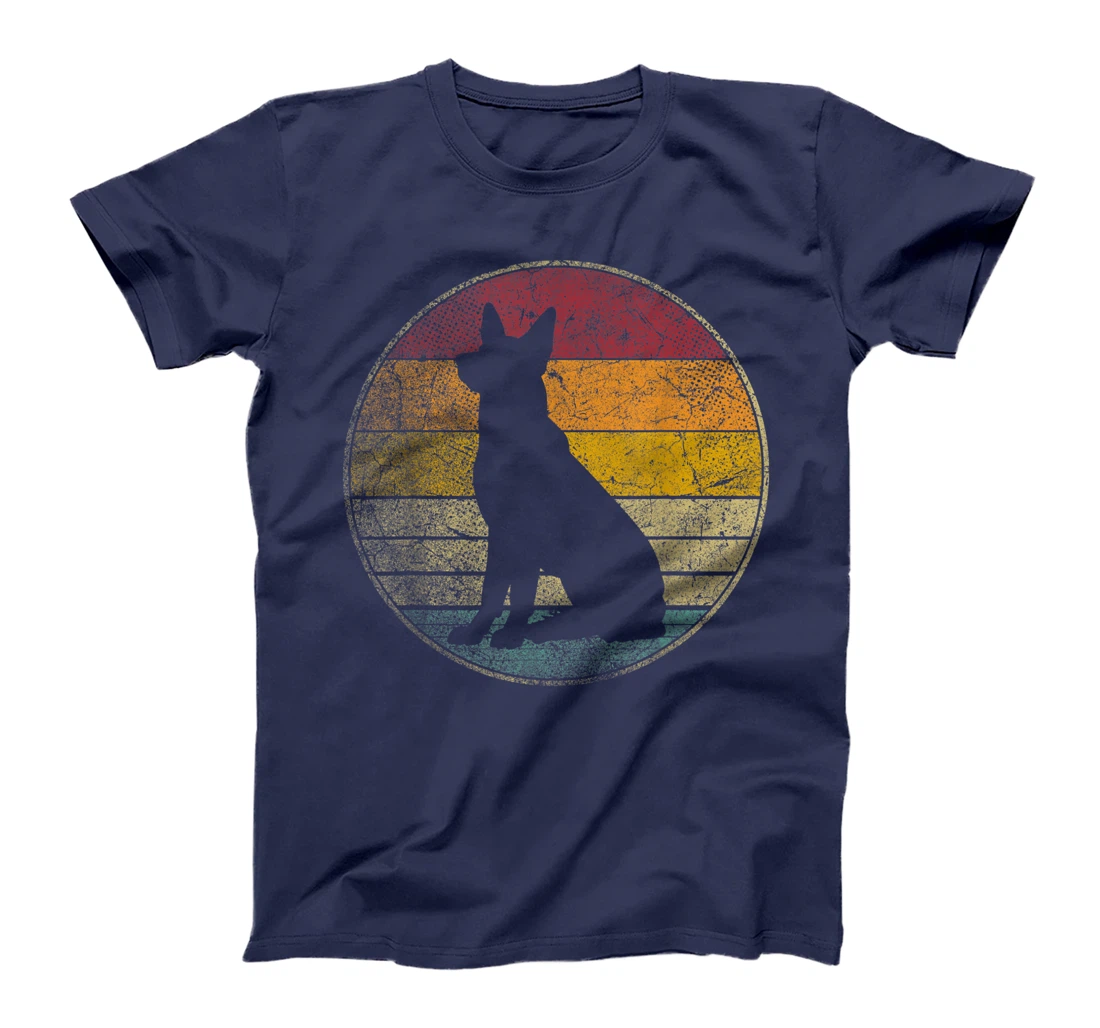 German Shepherd Dog Vintage Distressed Retro Silhouette 70s T-Shirt
