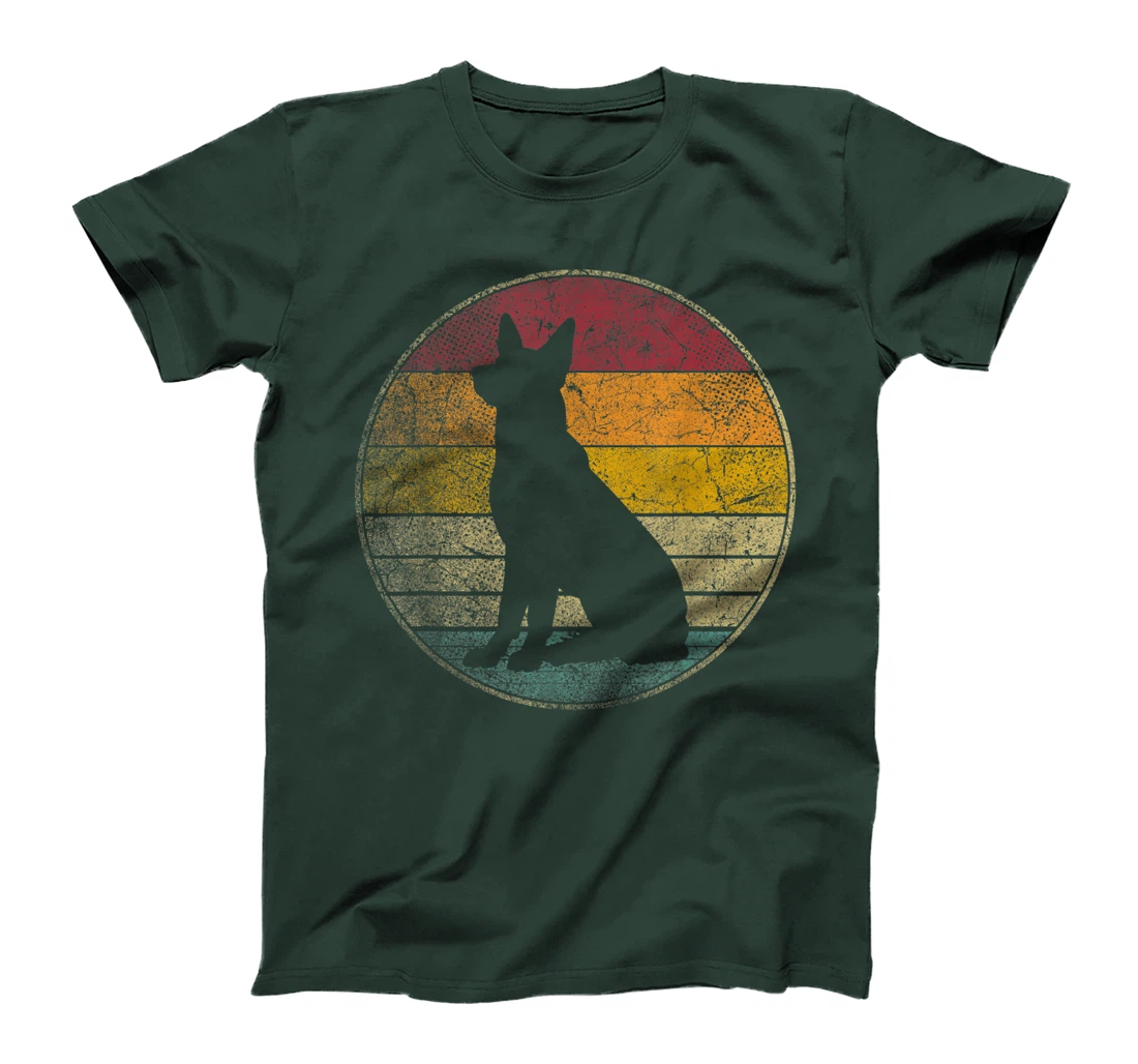 German Shepherd Dog Vintage Distressed Retro Silhouette 70s T-Shirt