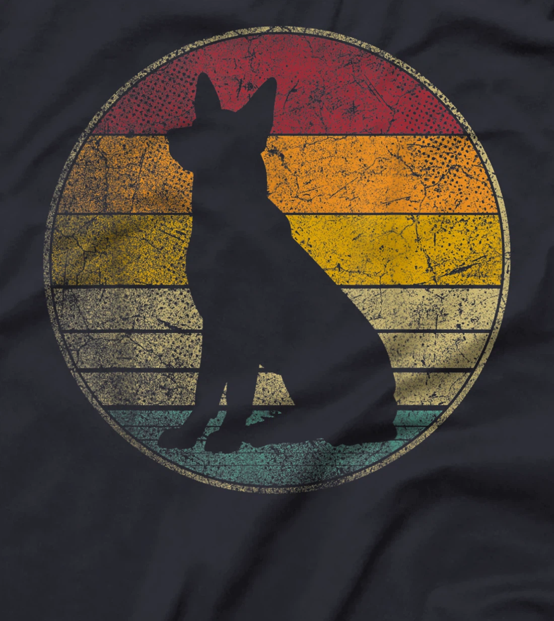 German Shepherd Dog Vintage Distressed Retro Silhouette 70s T-Shirt