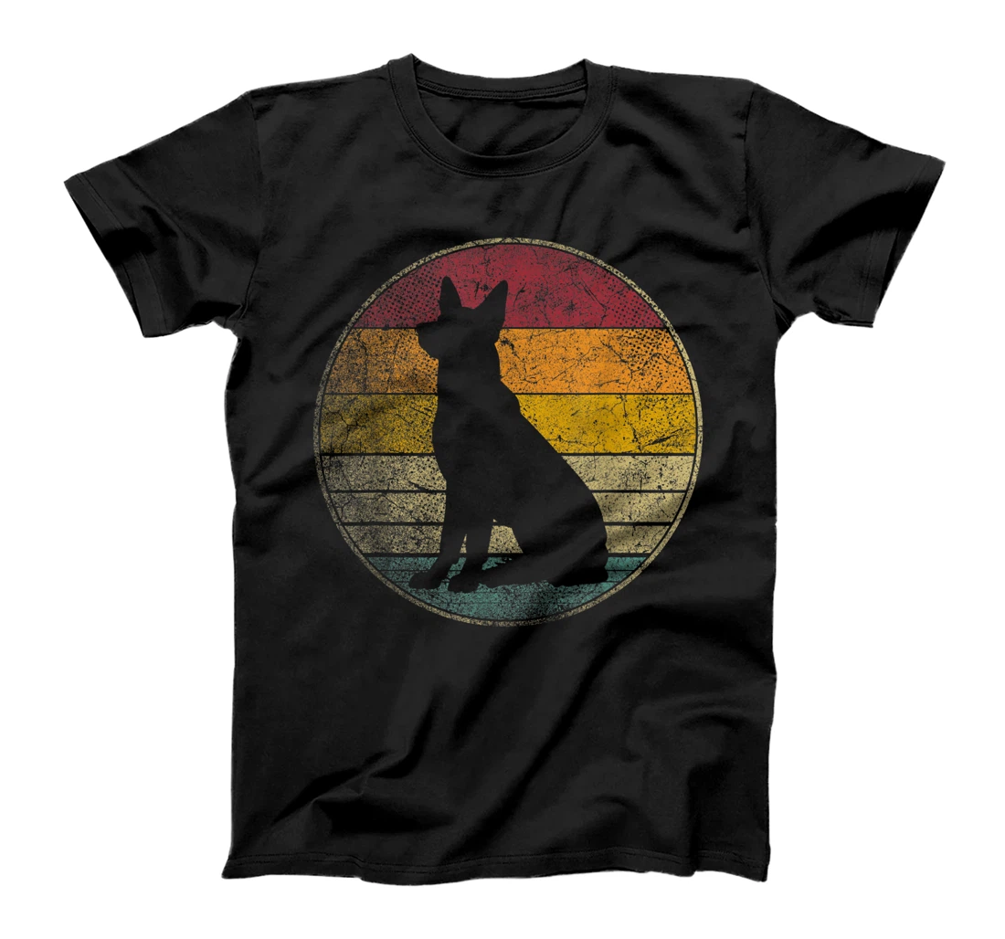 German Shepherd Dog Vintage Distressed Retro Silhouette 70s T-Shirt