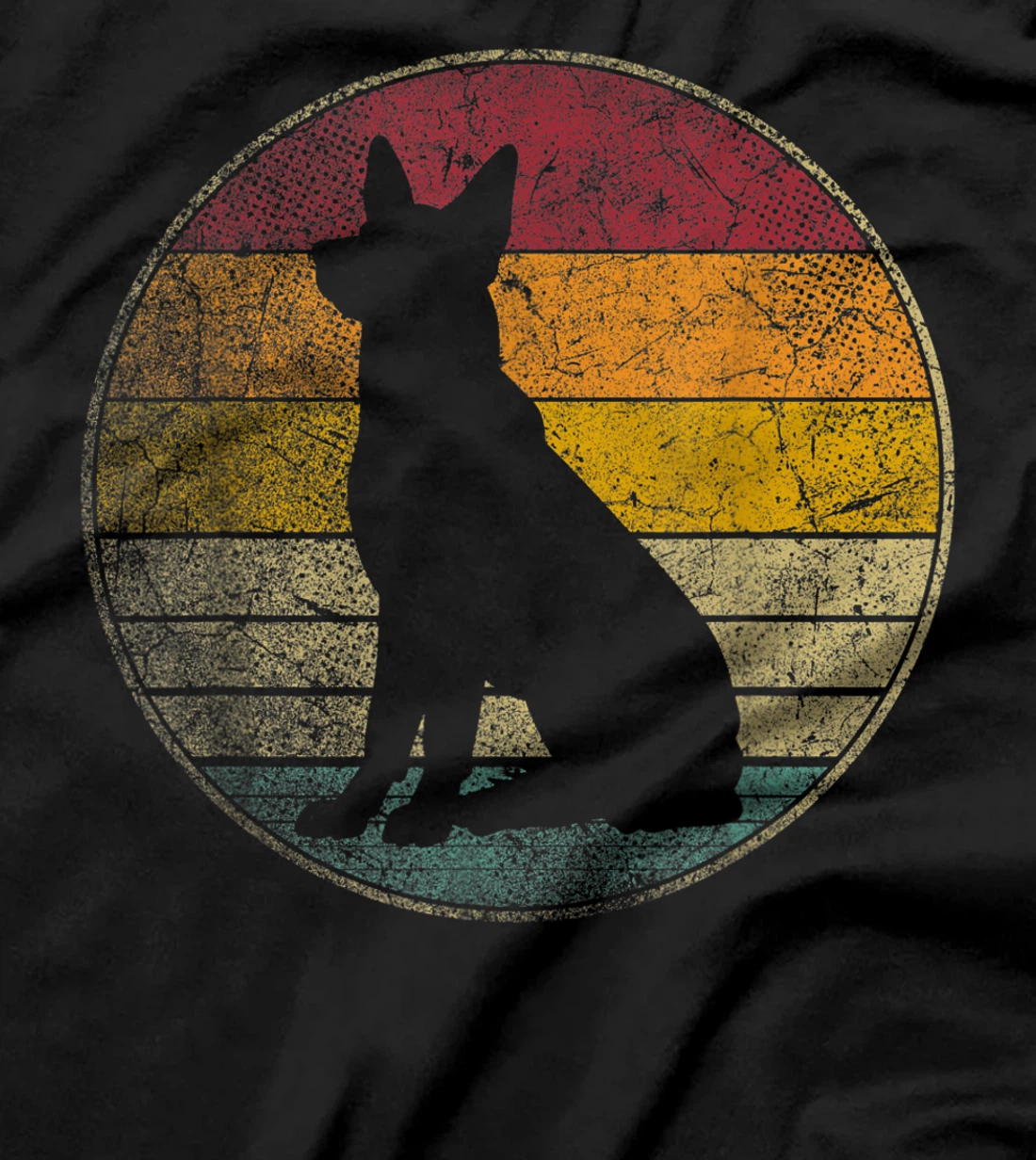 German Shepherd Dog Vintage Distressed Retro Silhouette 70s T-Shirt