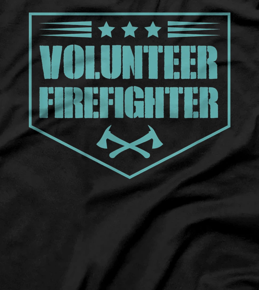 Volunteer Firefighter Funny Cool Axe Symbol Emblem America T-Shirt