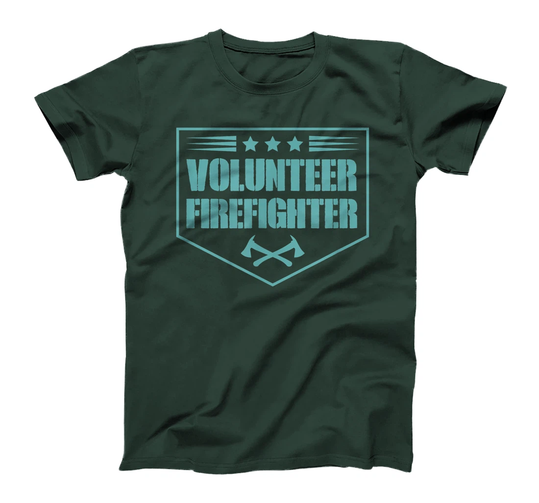 Volunteer Firefighter Funny Cool Axe Symbol Emblem America T-Shirt