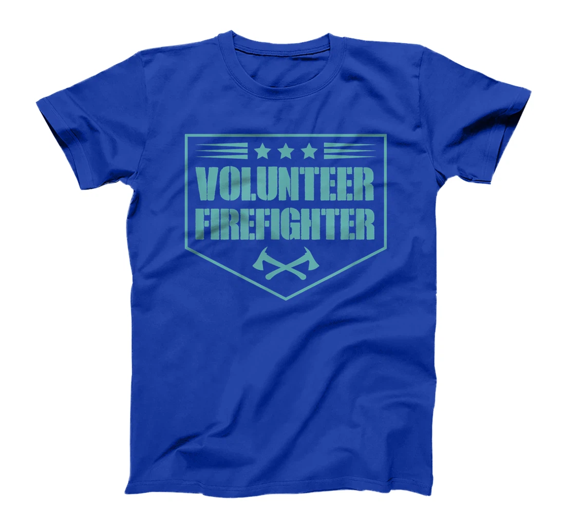 Volunteer Firefighter Funny Cool Axe Symbol Emblem America T-Shirt