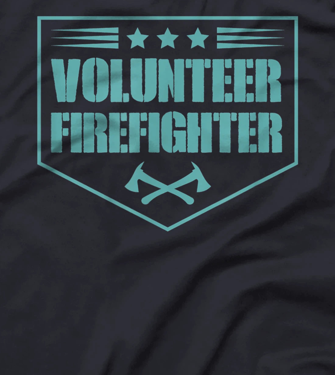 Volunteer Firefighter Funny Cool Axe Symbol Emblem America T-Shirt