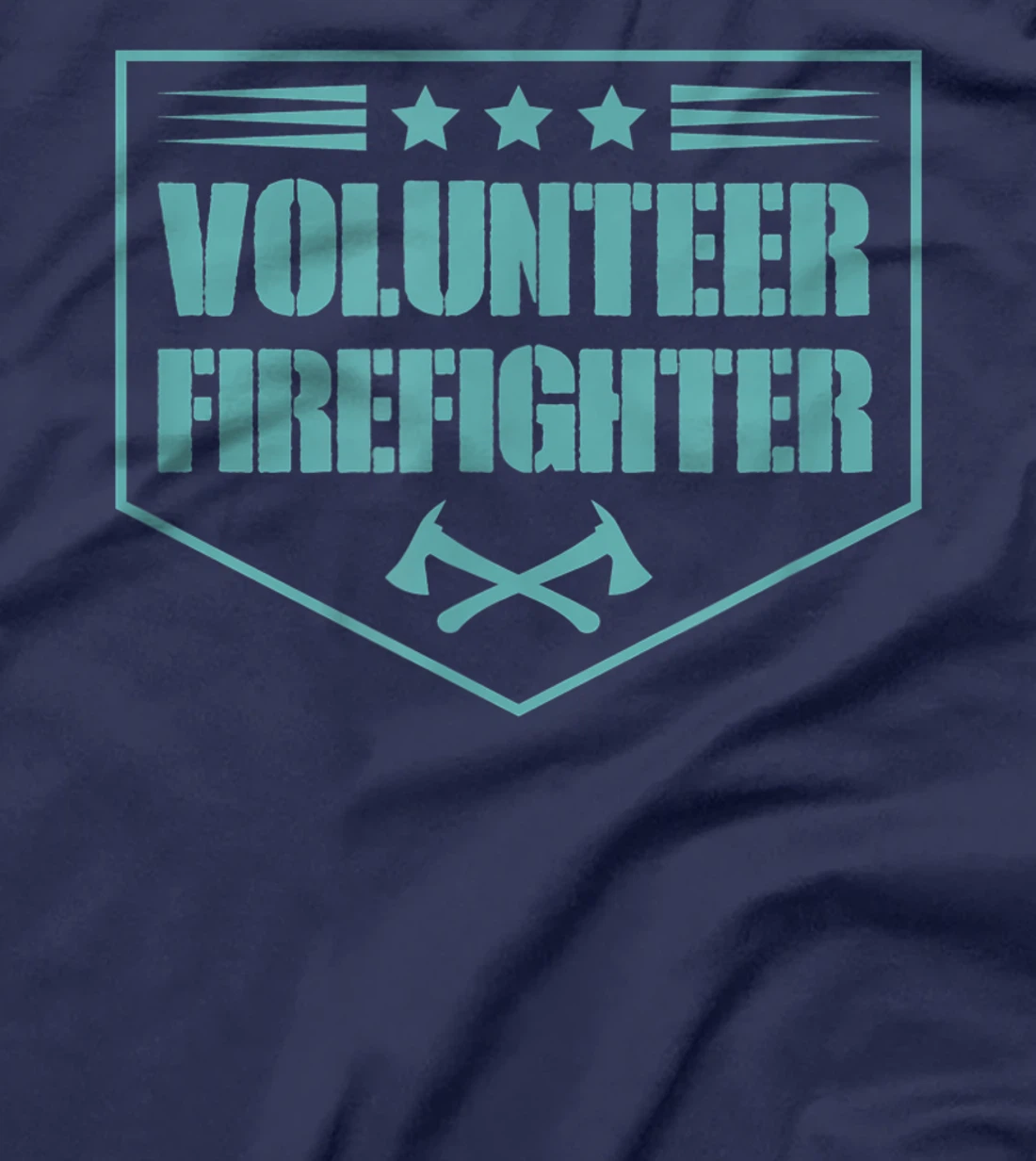 Volunteer Firefighter Funny Cool Axe Symbol Emblem America T-Shirt