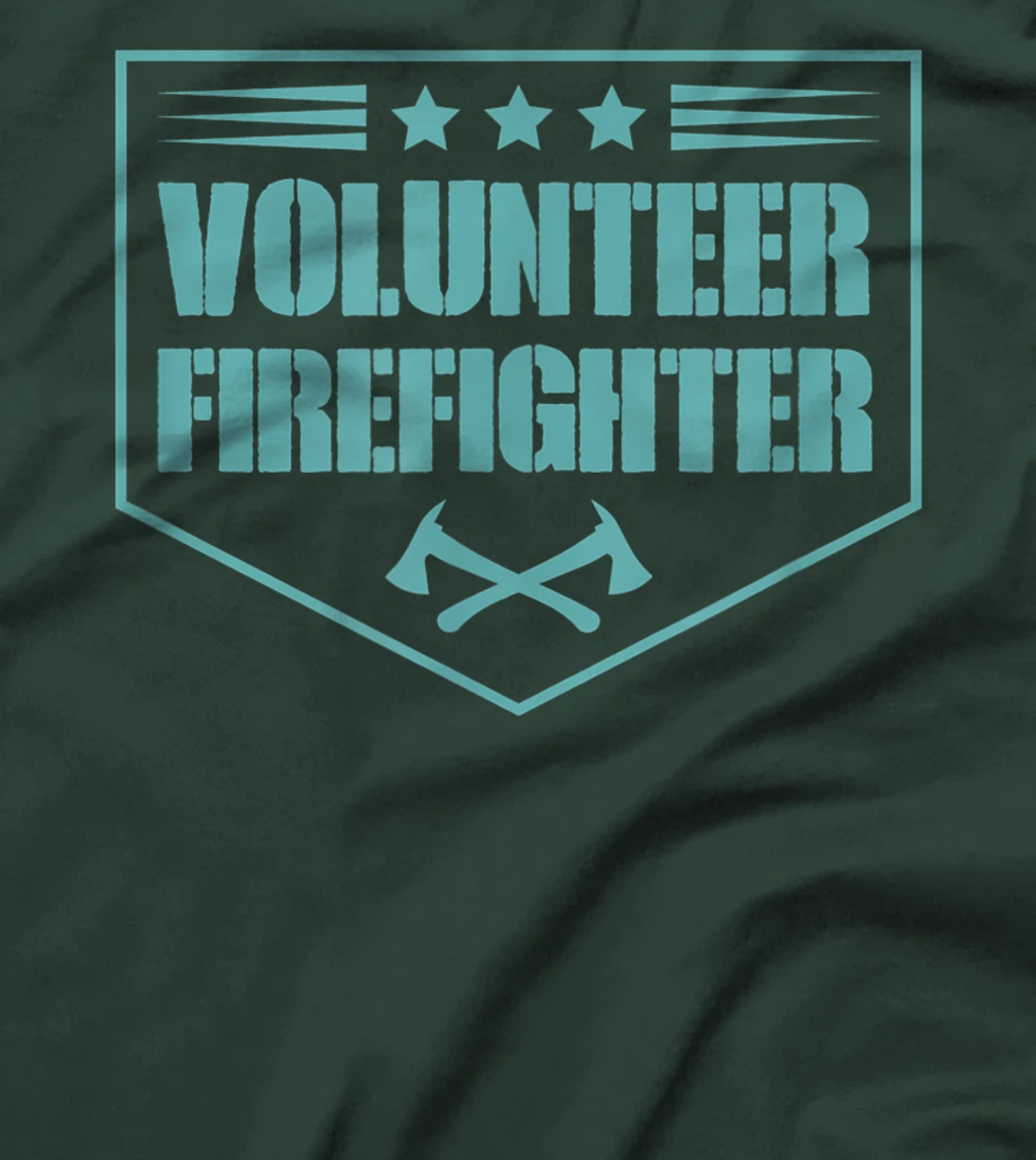 Volunteer Firefighter Funny Cool Axe Symbol Emblem America T-Shirt