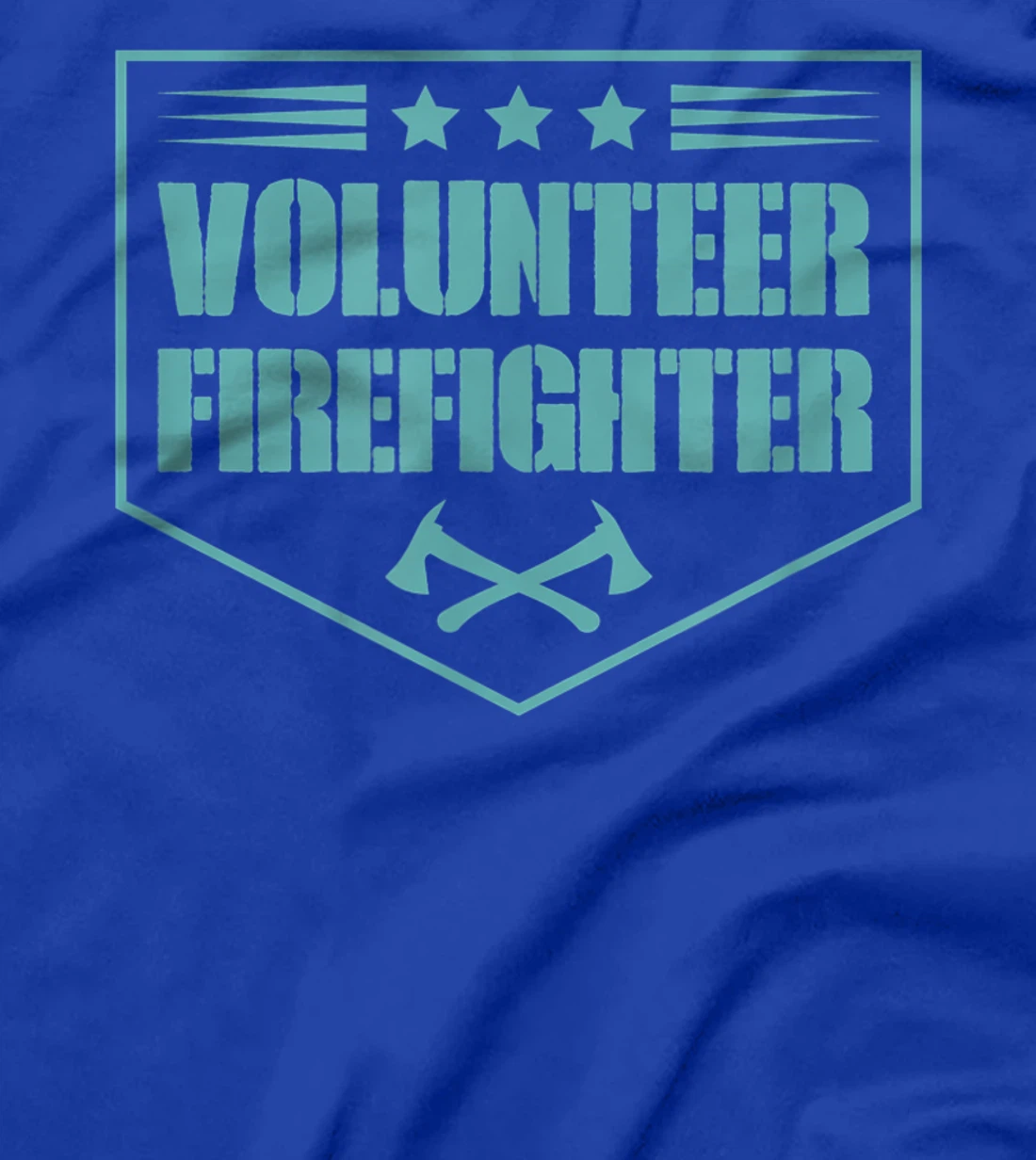Volunteer Firefighter Funny Cool Axe Symbol Emblem America T-Shirt