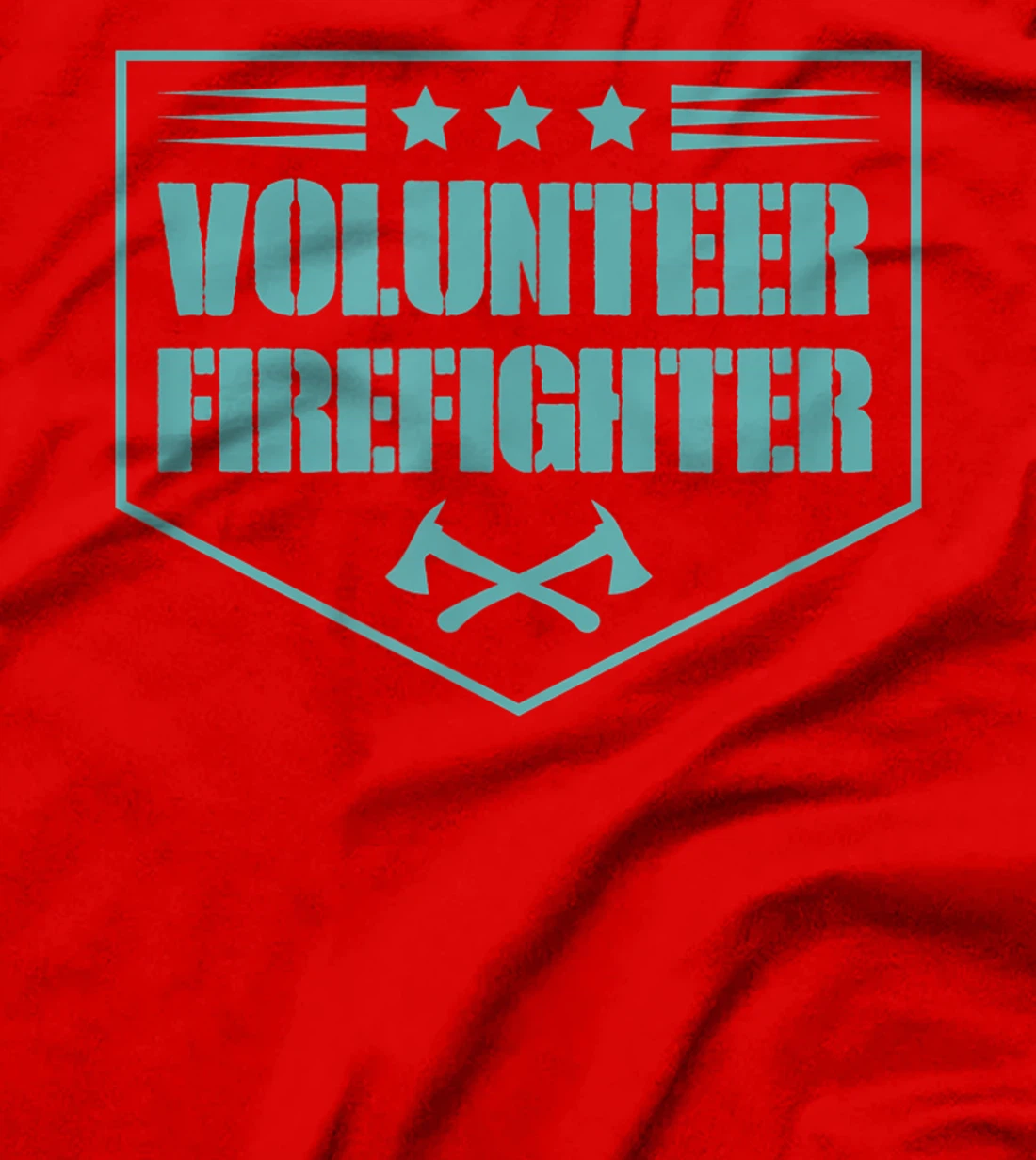 Volunteer Firefighter Funny Cool Axe Symbol Emblem America T-Shirt