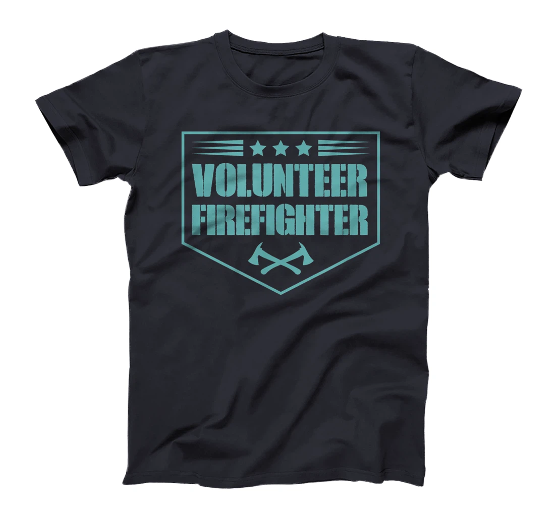 Volunteer Firefighter Funny Cool Axe Symbol Emblem America T-Shirt
