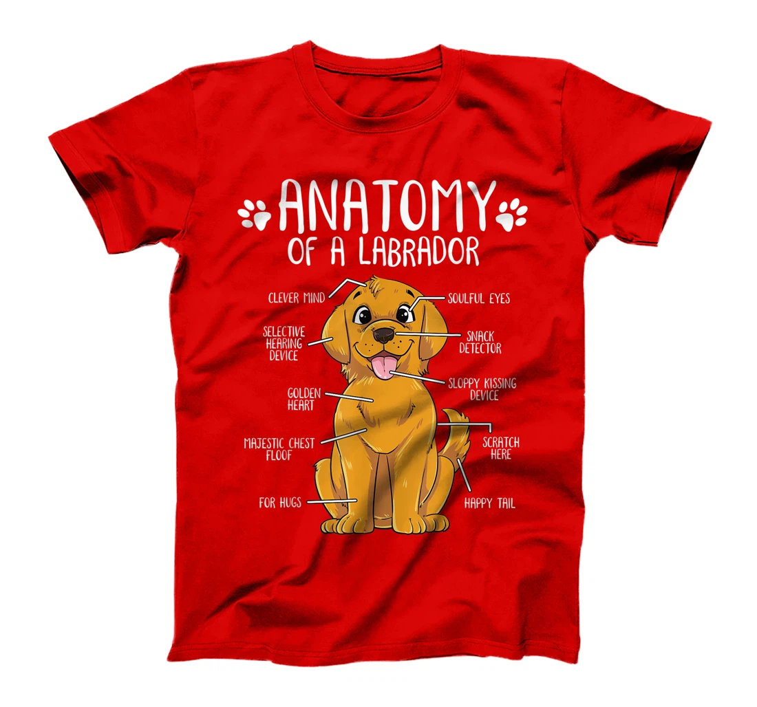 Funny Anatomy Labrador Retriever Lab Dog Lover Owner Gift T-Shirt