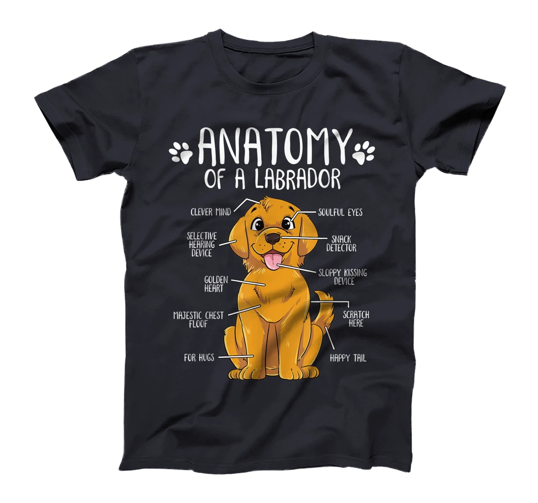 Funny Anatomy Labrador Retriever Lab Dog Lover Owner Gift T-Shirt