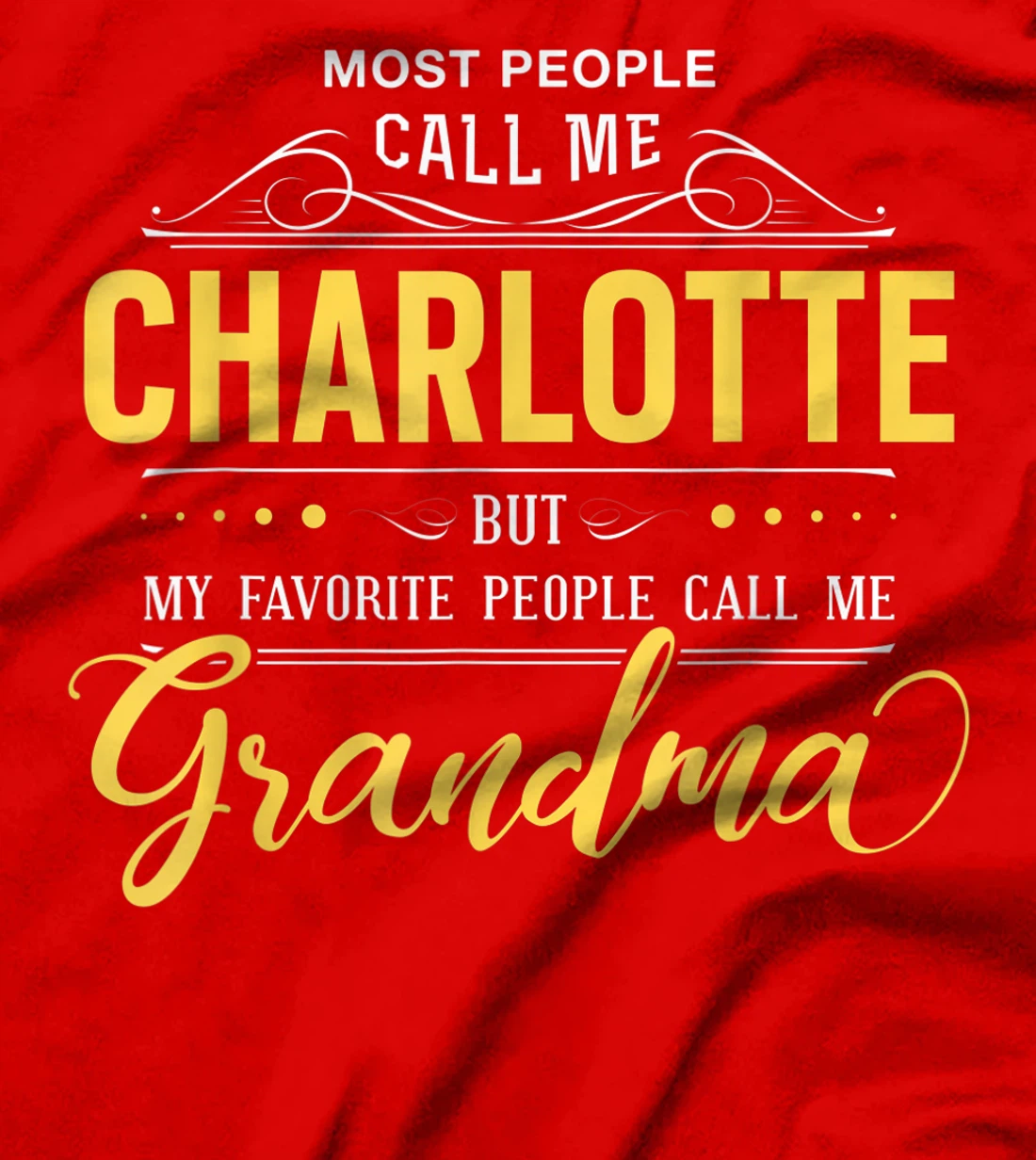 Charlotte Name Shirt - My Favorite People Call Me Grandma T-Shirt