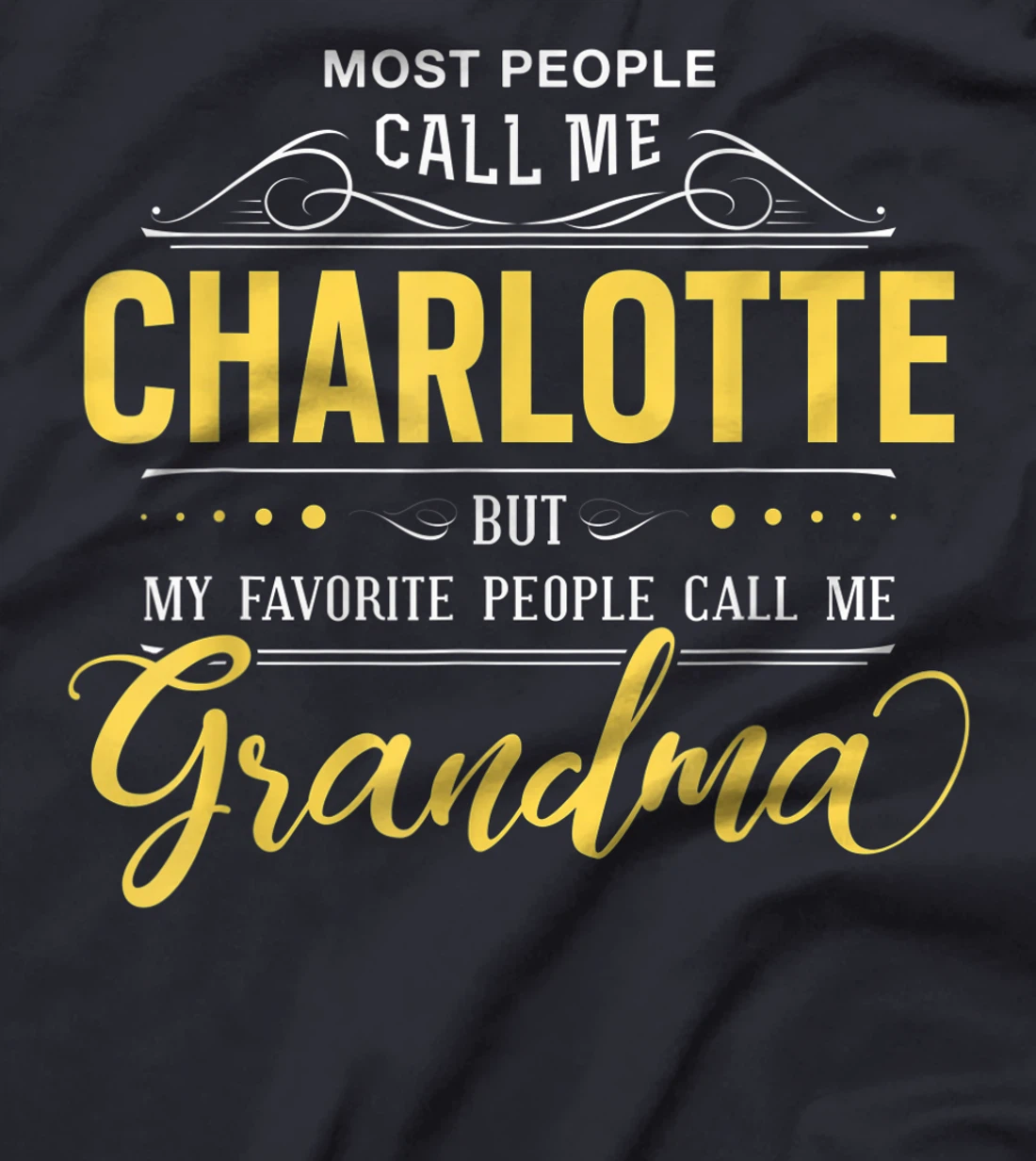 Charlotte Name Shirt - My Favorite People Call Me Grandma T-Shirt