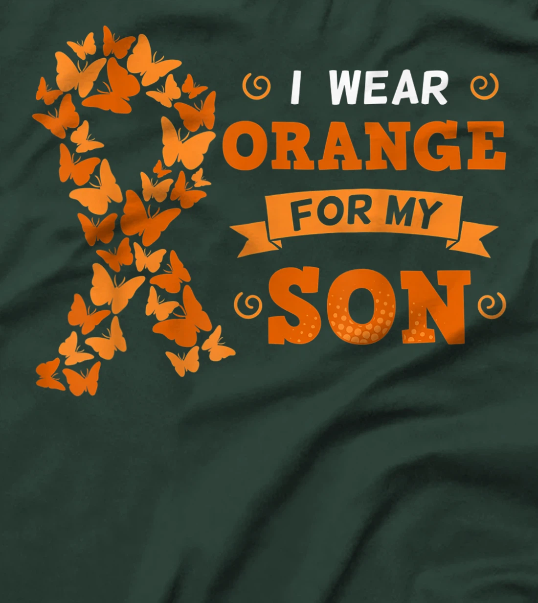 I Wear Orange For My Son Leukemia Blood Cancer Cells Patient T-Shirt