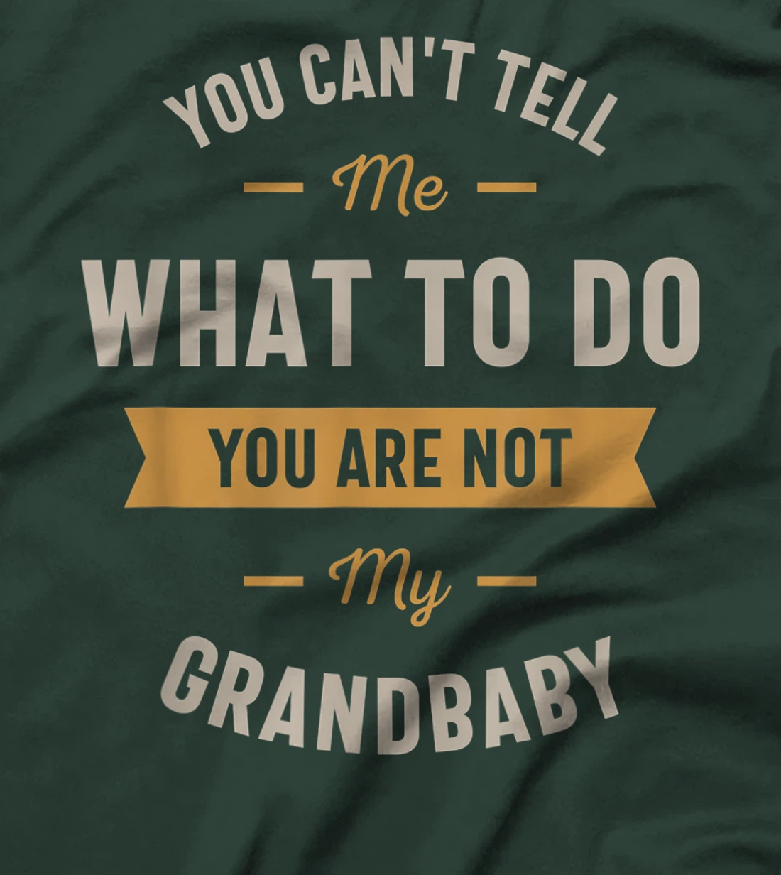 You can't tell me what to do you are not my grandbaby T-Shirt