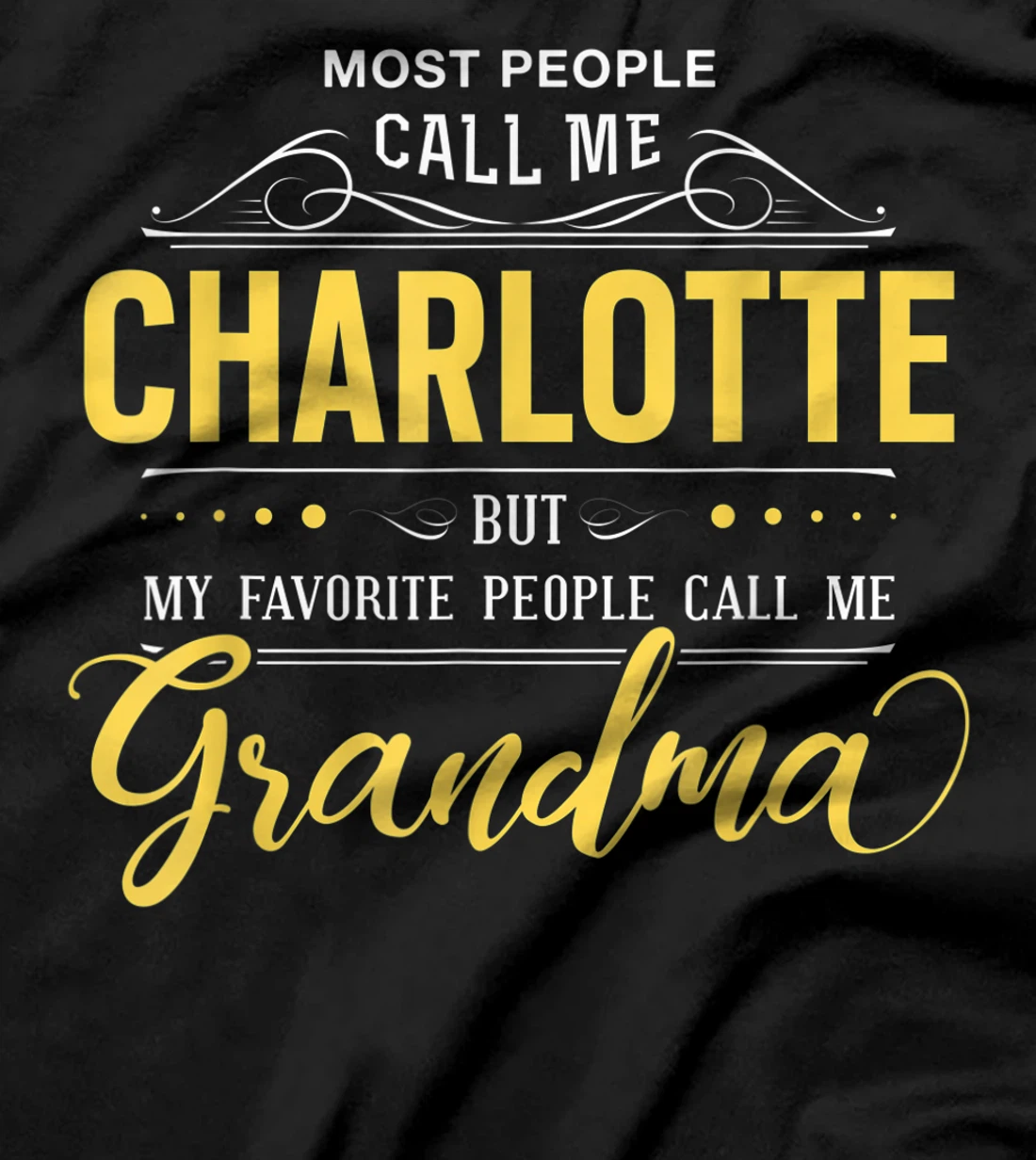 Charlotte Name Shirt - My Favorite People Call Me Grandma T-Shirt