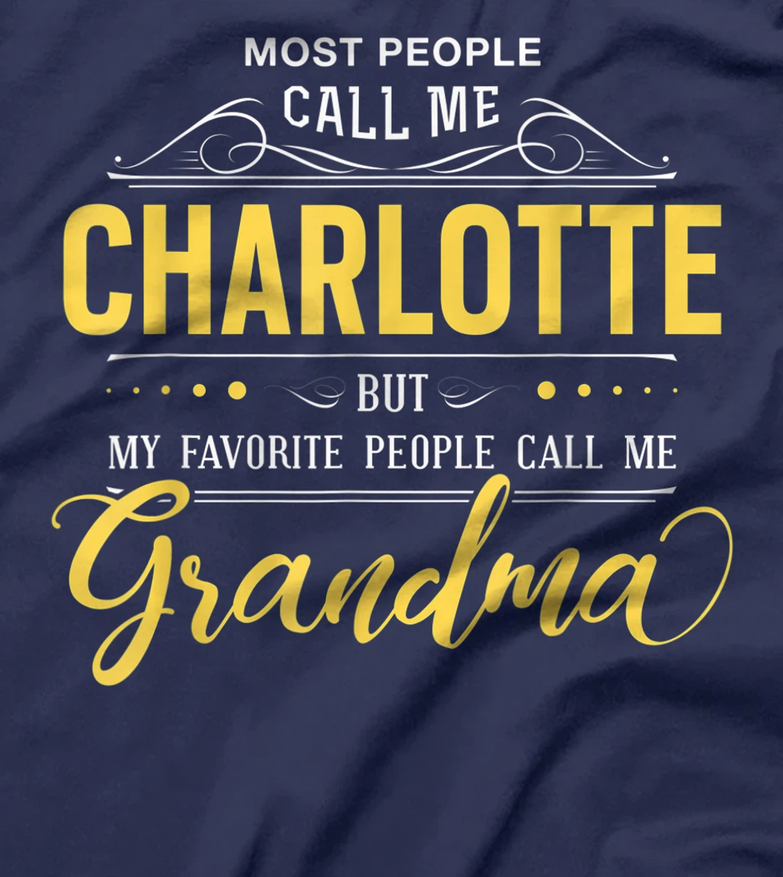 Charlotte Name Shirt - My Favorite People Call Me Grandma T-Shirt