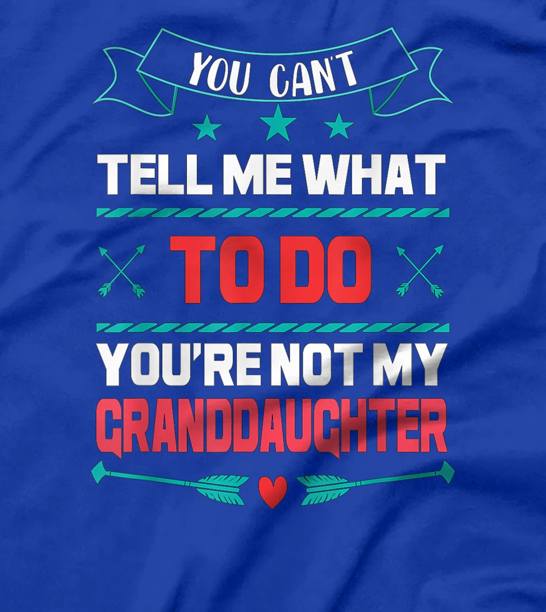 You Can't Tell Me What To Do You're Not My Granddaughter T-Shirt