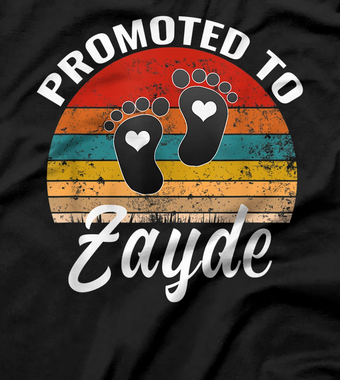 Mens Promoted To Zayde Jewish Grandpa Pregnancy Announcement T-Shirt