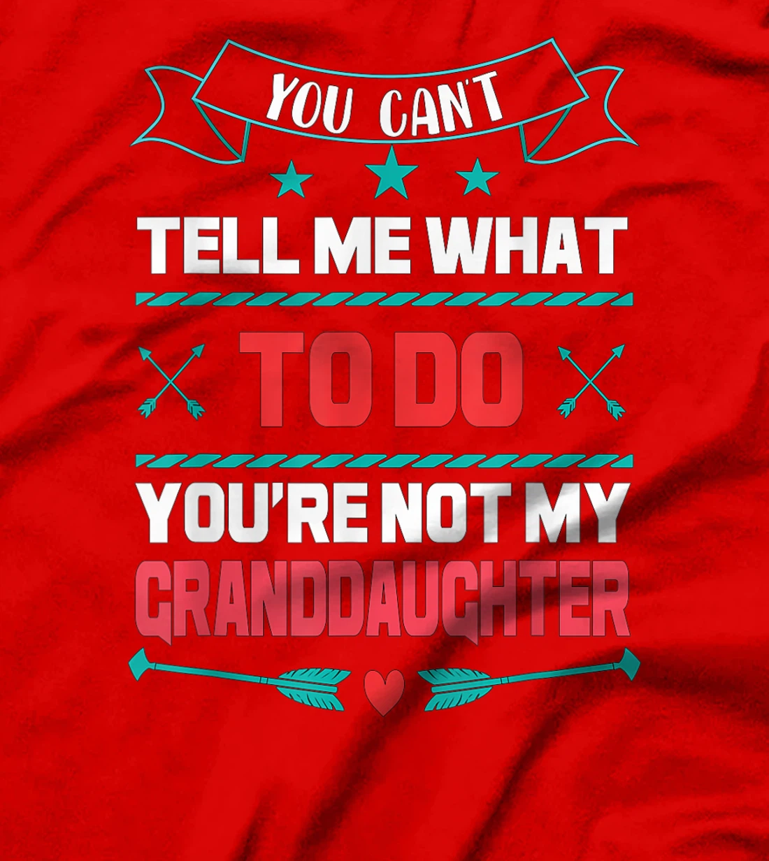 You Can't Tell Me What To Do You're Not My Granddaughter T-Shirt
