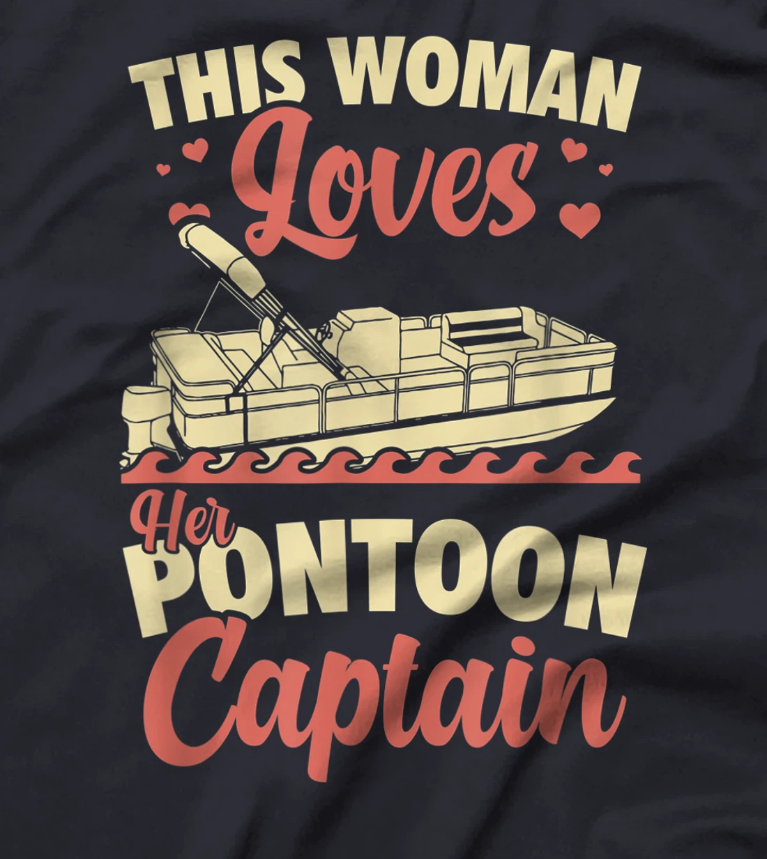 Vintage Pontoon Captain Shirt Women Funny Gift Boat Owner T-Shirt