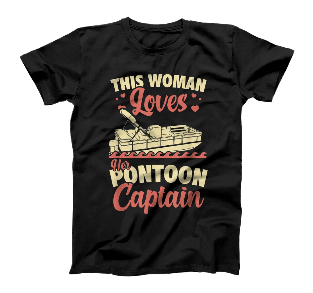 Vintage Pontoon Captain Shirt Women Funny Gift Boat Owner T-Shirt