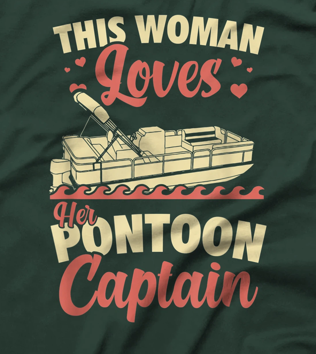 Vintage Pontoon Captain Shirt Women Funny Gift Boat Owner T-Shirt