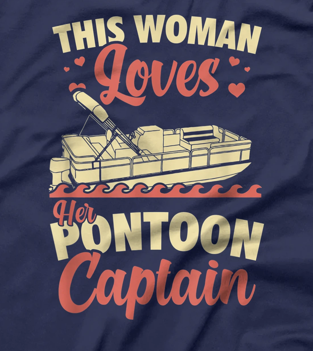 Vintage Pontoon Captain Shirt Women Funny Gift Boat Owner T-Shirt