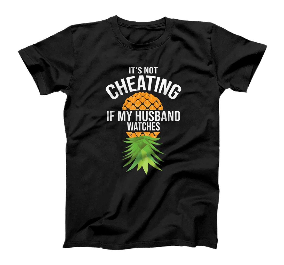 Funny It's Not Cheating If My Husband Watches Gift Women T-Shirt