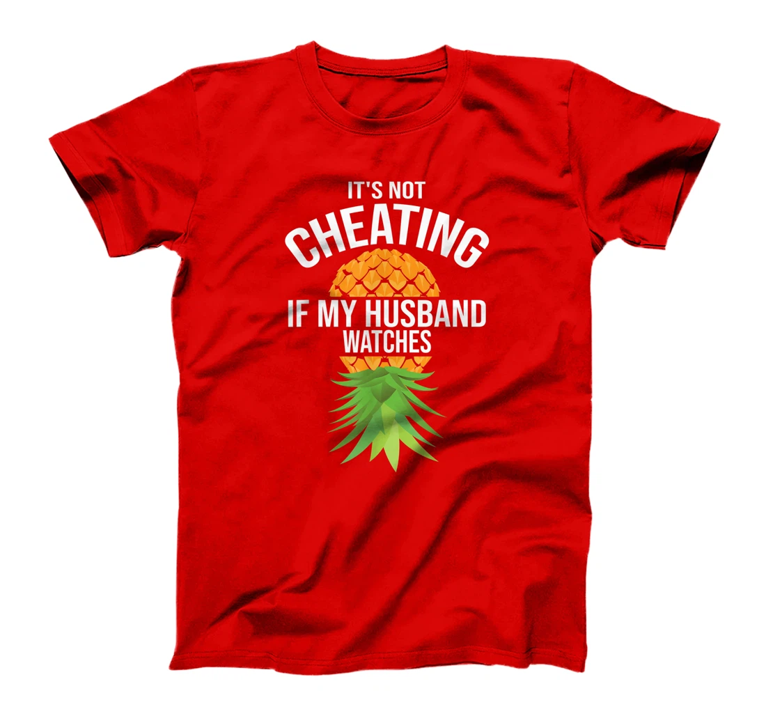 Funny It's Not Cheating If My Husband Watches Gift Women T-Shirt