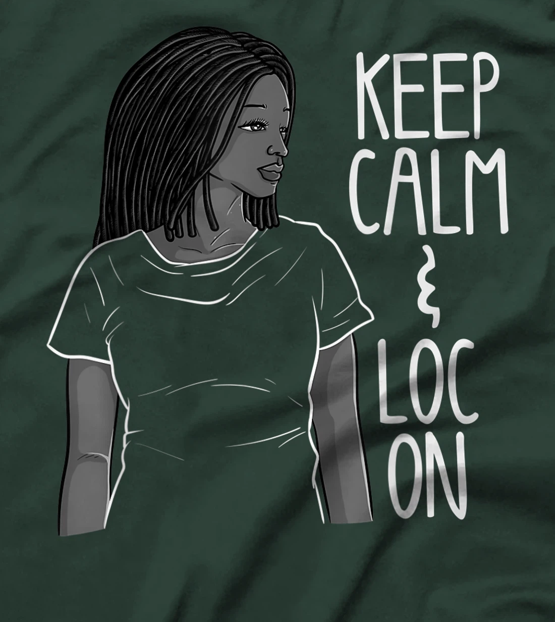 Funny Black Melanin Dreadlocks Gift Cute Afro Loc Girl Women T-Shirt