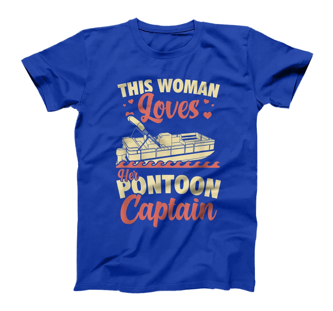 Vintage Pontoon Captain Shirt Women Funny Gift Boat Owner T-Shirt