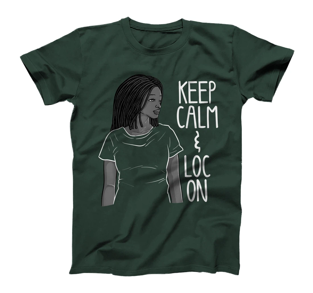 Funny Black Melanin Dreadlocks Gift Cute Afro Loc Girl Women T-Shirt